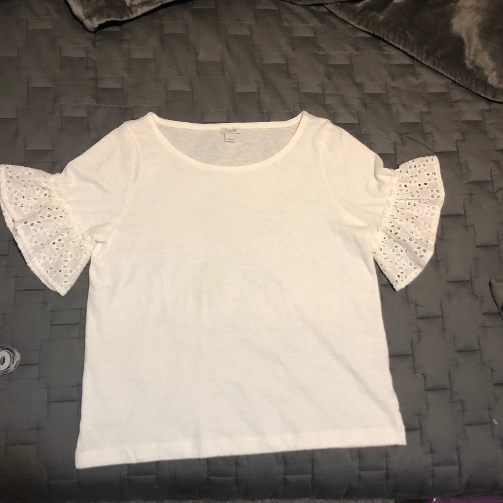 J.Crew Ruffle-Sleeve top - Picture 4 of 8